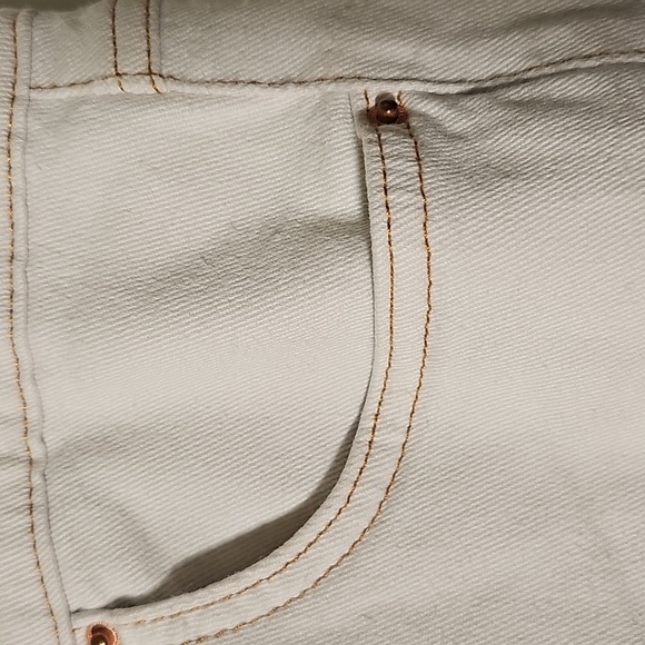 I.N.C. DENIM HIGH‎ RISEWIDE LEG CROP Women's Cream Jeans. 10/30. FRAYED HEM - Picture 4 of 11